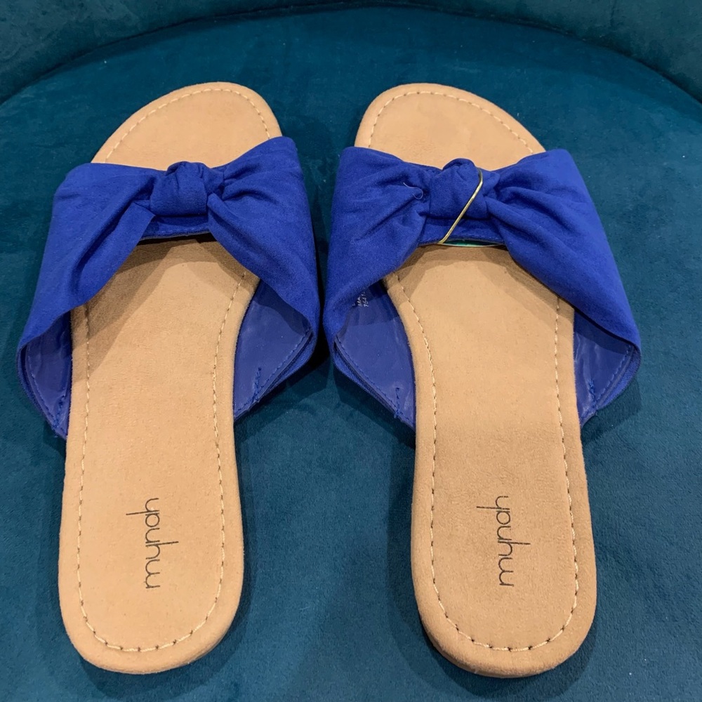 Royal Blue Espadrille Slide